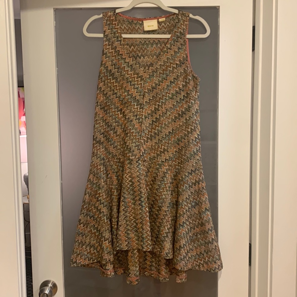 Maeve Anthropologie Chevron Knit Dress